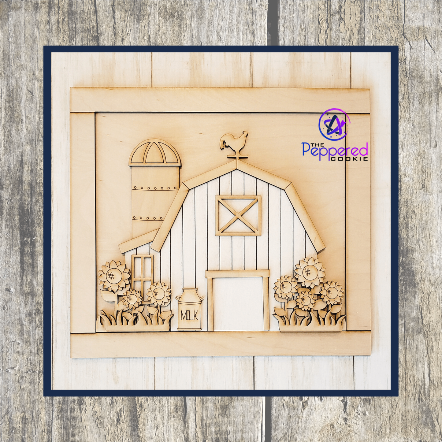 Home Decor - Farm Summer Scene Barn UNFINISHED