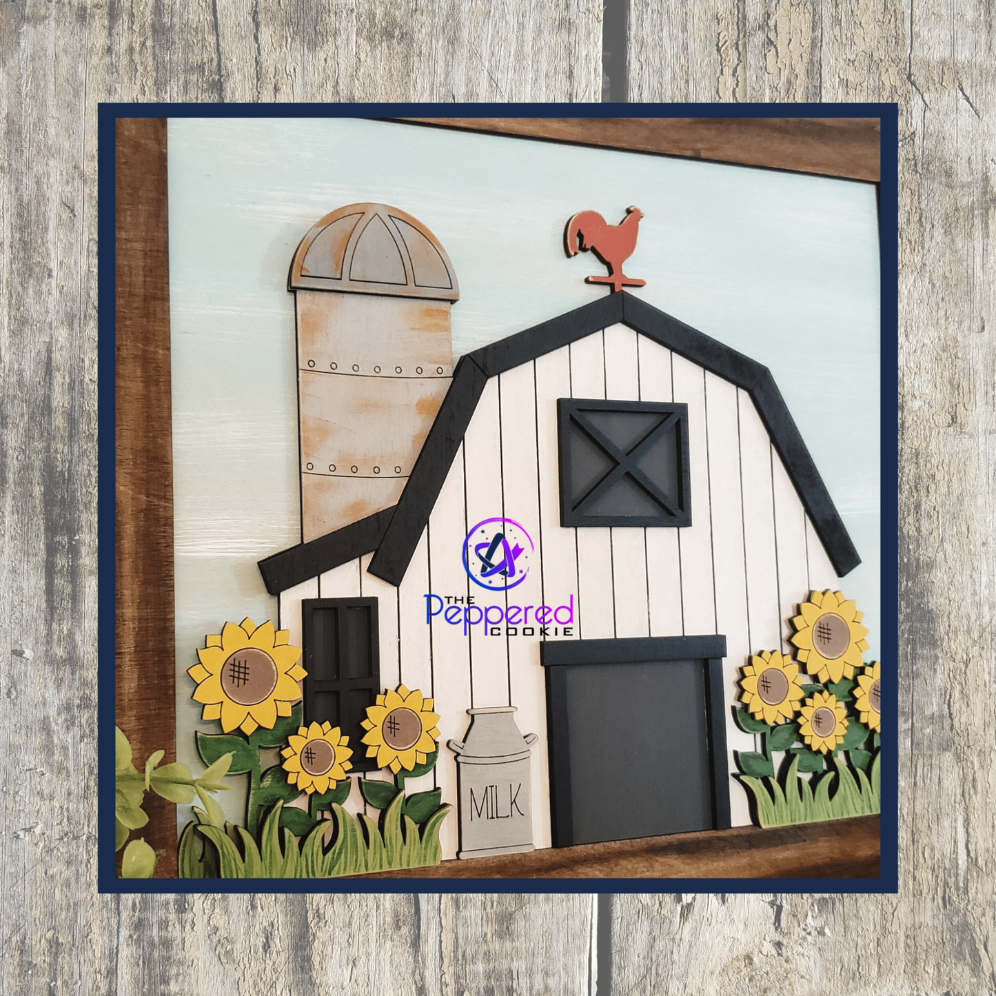 Home Decor - Farm Summer Scene Barn UNFINISHED