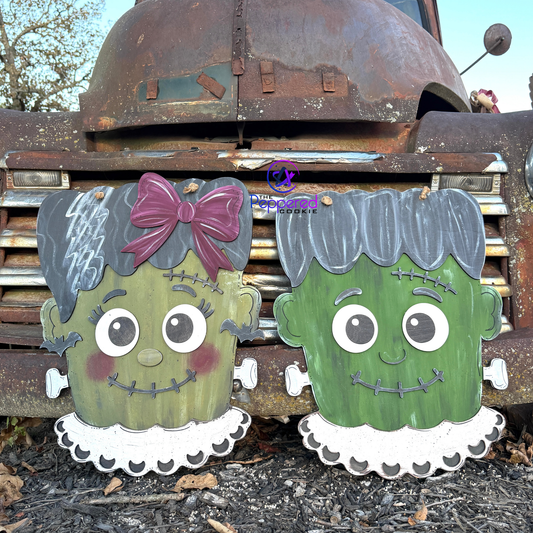 Door Hanger - Frankie and/or Francesca Frankenstein UNFINISHED