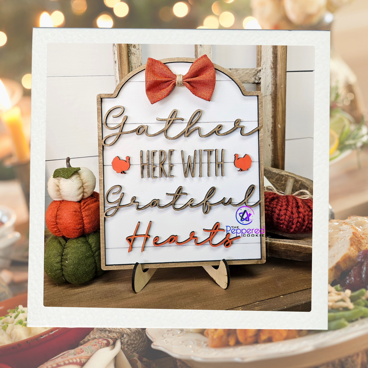 Home Decor - Gather Here With Grateful Hearts Sign UNFINISHED