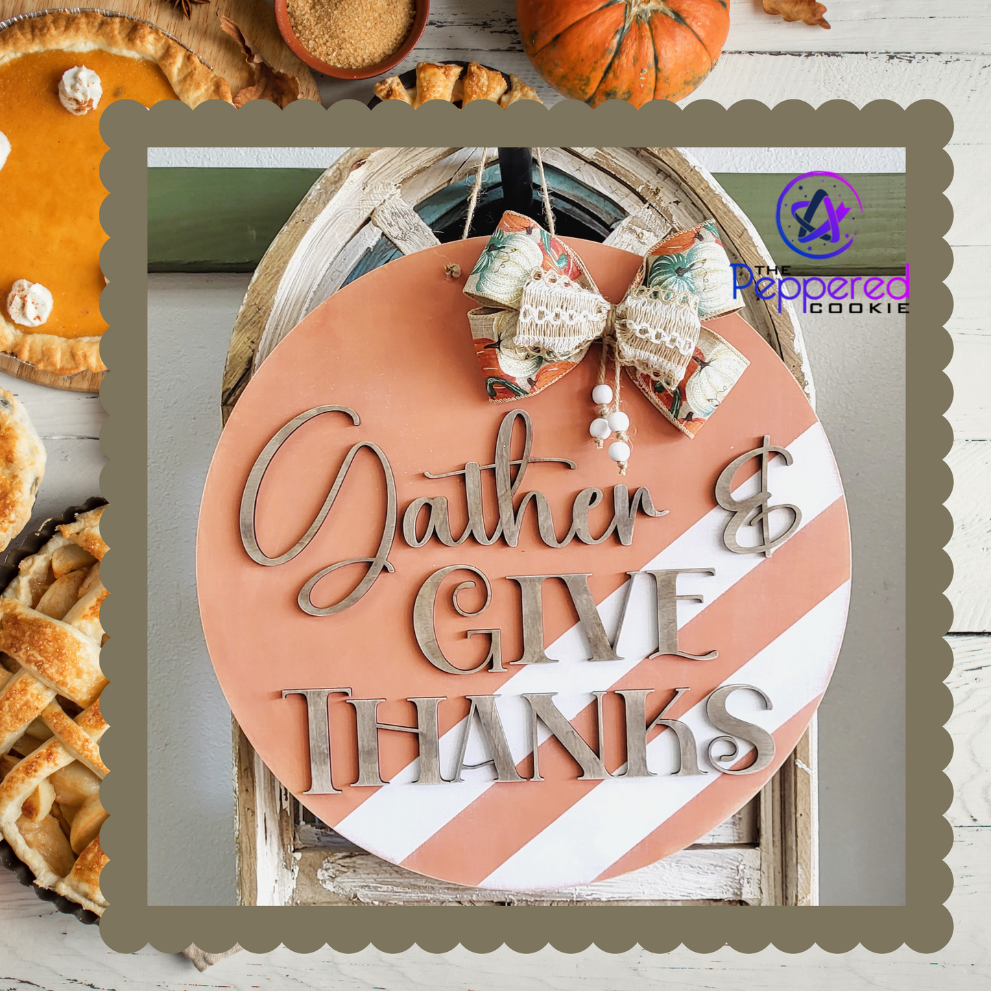 Door Hanger - Gather Here, Give Thanks UNFINISHED