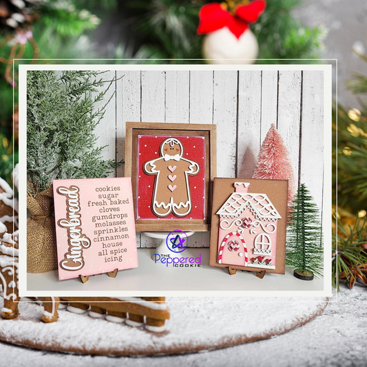 Home Decor - Gingerbread Sign Trio UNFINISHED