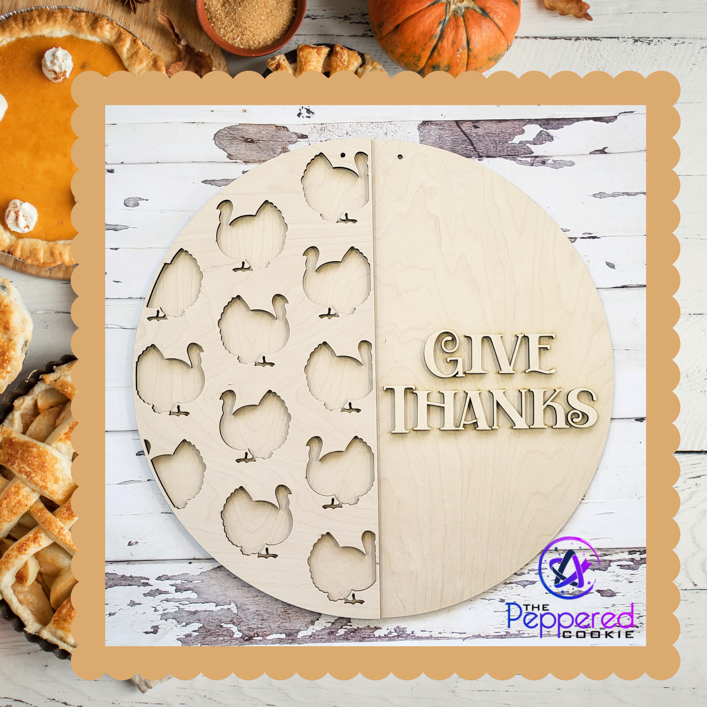 Door Hanger - Give Thanks UNFINISHED