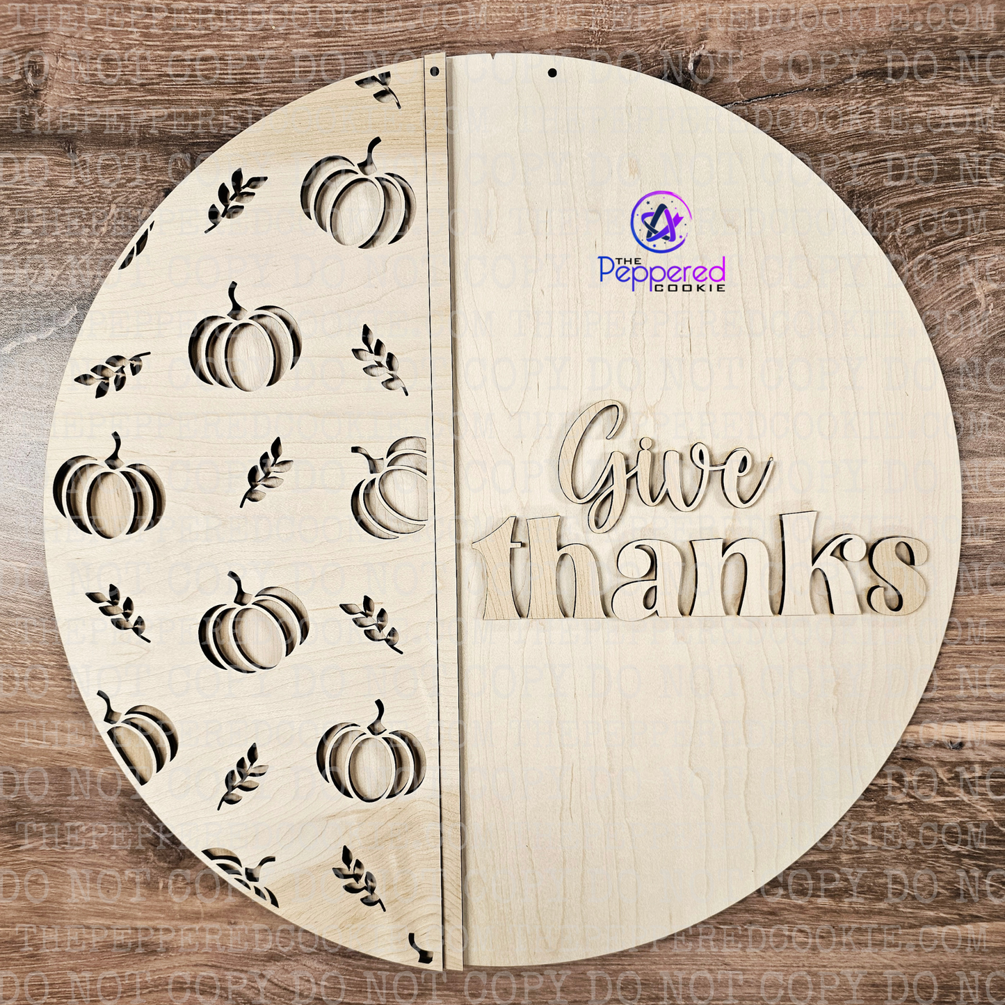 Door Hanger - Give Thanks UNFINISHED