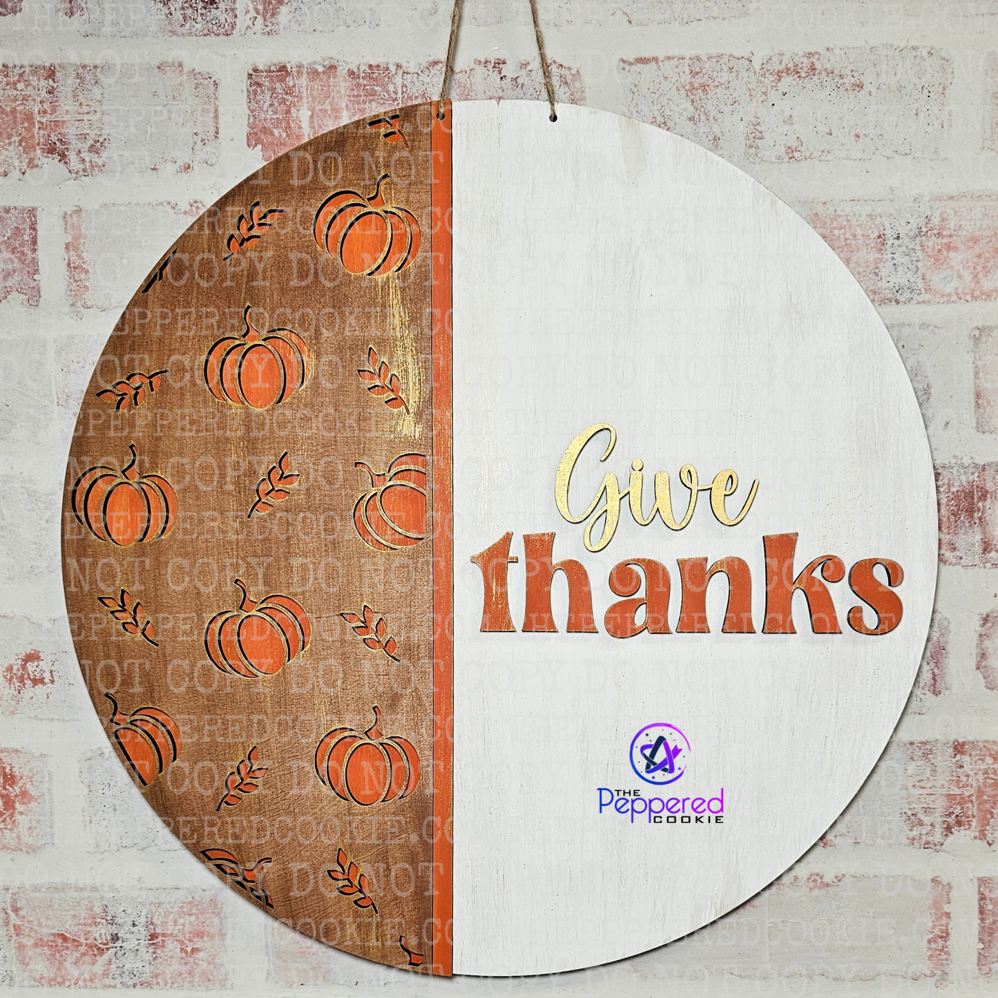 Door Hanger - Give Thanks UNFINISHED