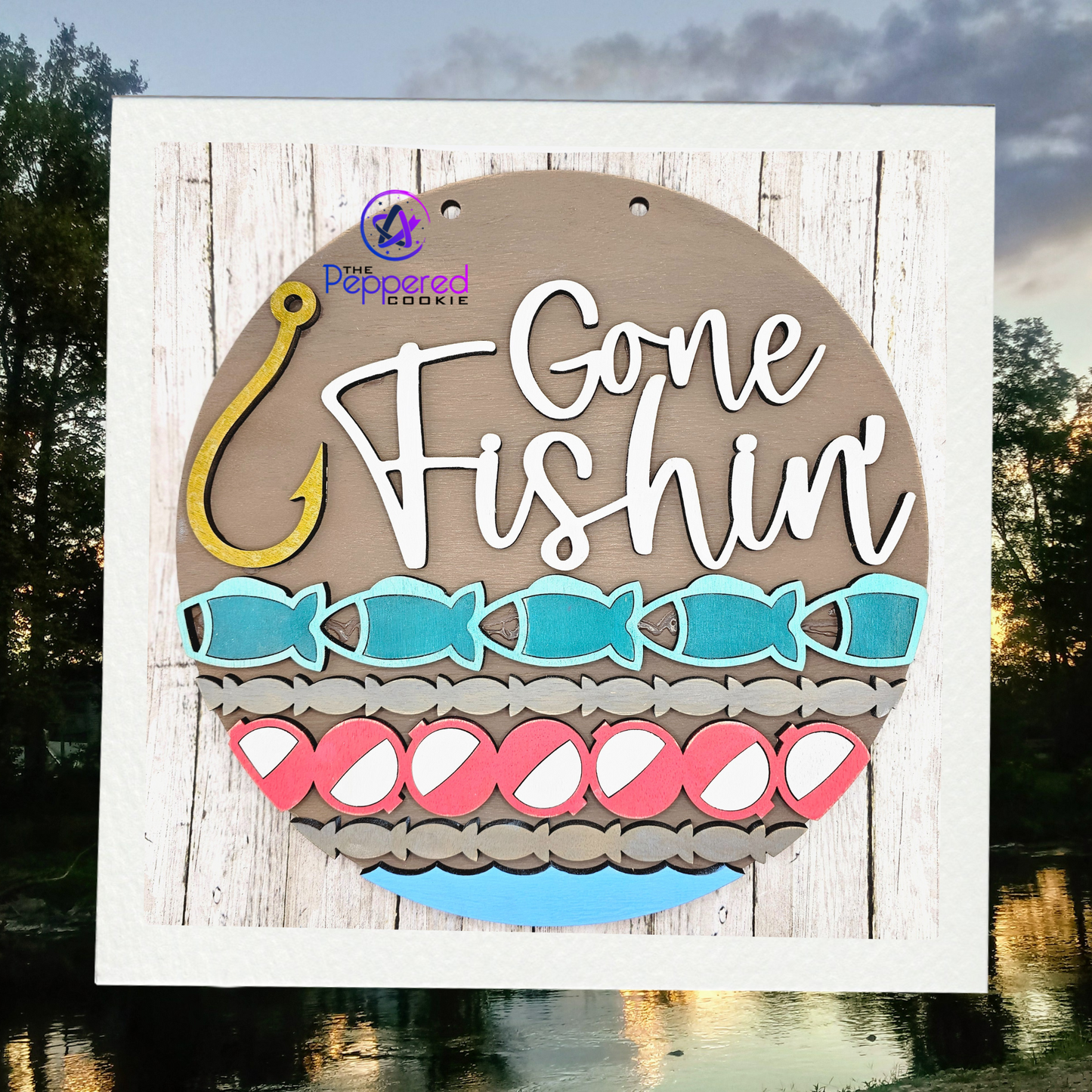 Door Hanger - Gone Fishin' UNFINISHED