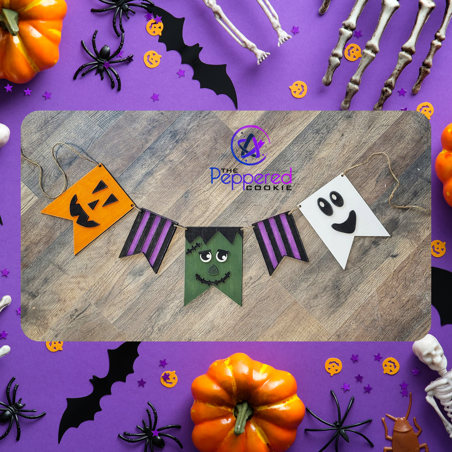 Home Decor - Halloween Monster Banner UNFINISHED