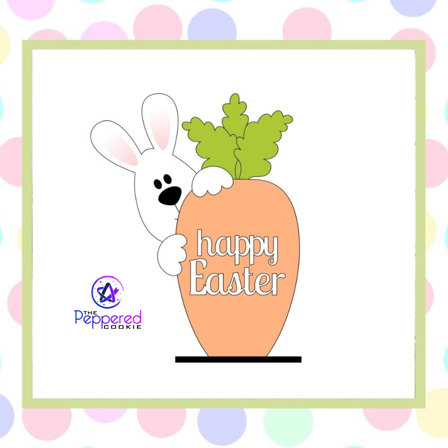 Shelf Sitter - Happy Easter Carrot Bunny UNFINISHED