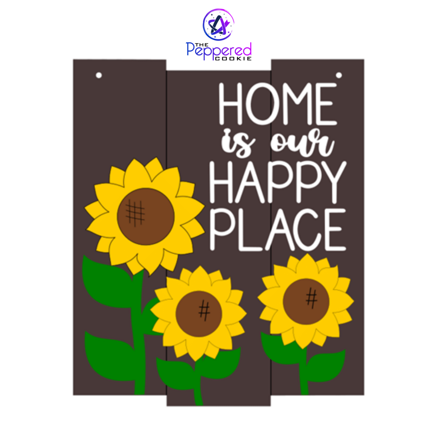 Home Decor - Happy Place Sunflower Sign UNFINISHED