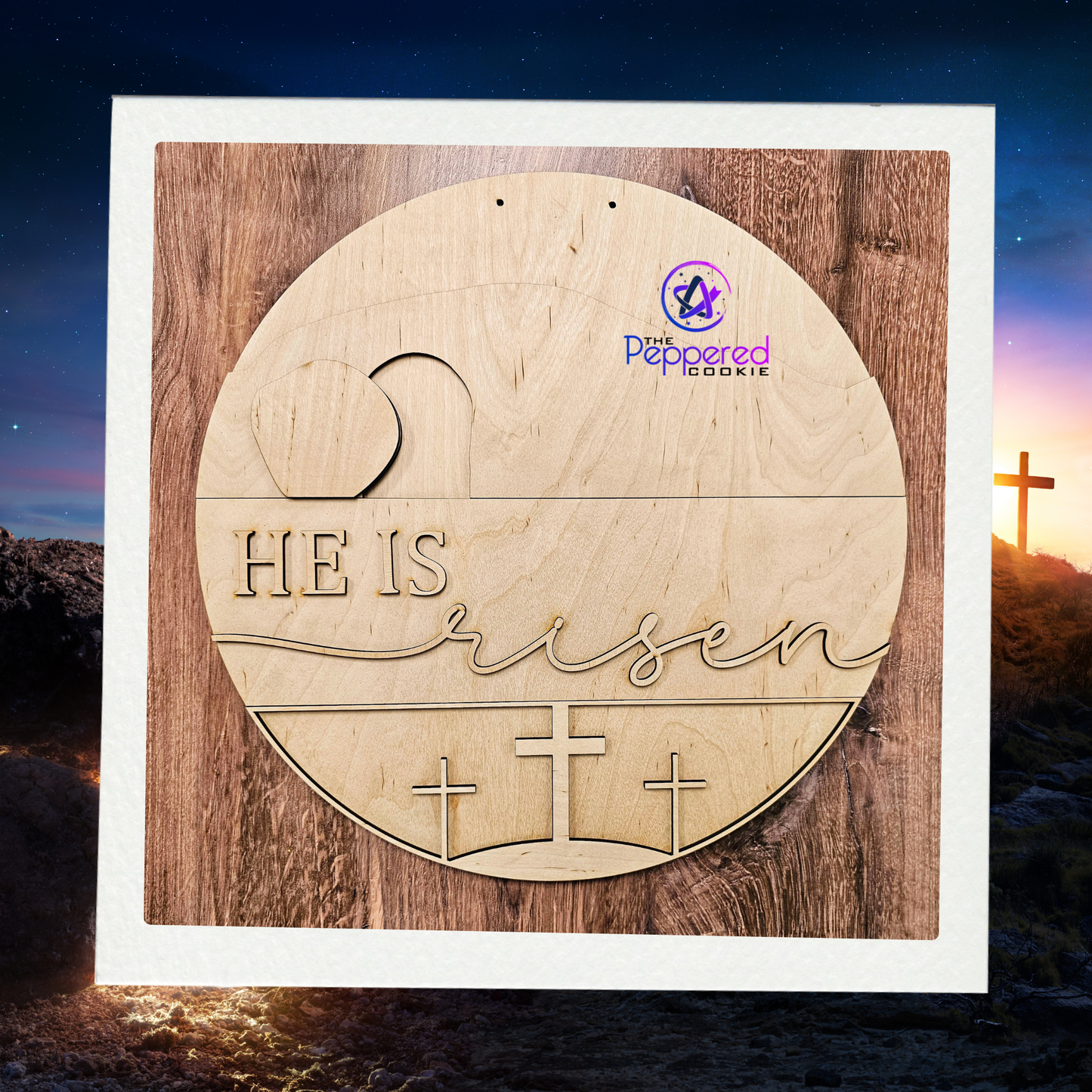 Door Hanger - He is Risen UNFINISHED