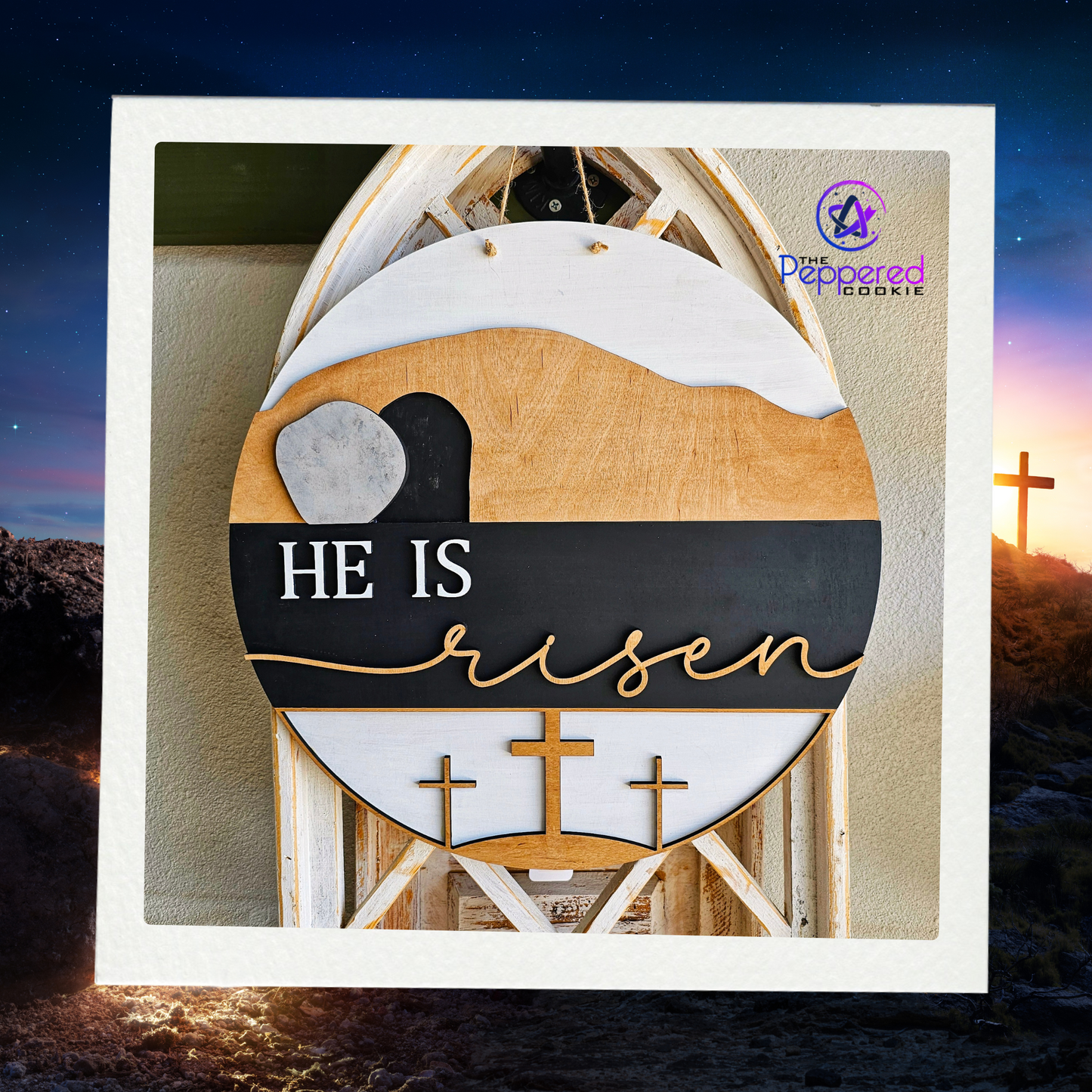 Door Hanger - He is Risen UNFINISHED