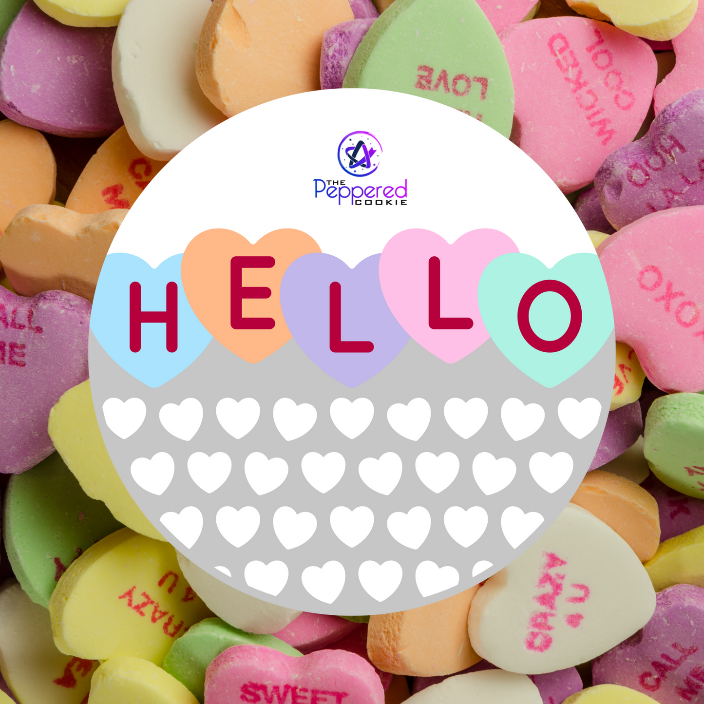 Door Hanger - Hello Conversation Hearts UNFINISHED