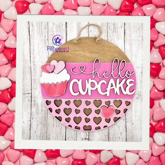 Door Hanger - Hello Cupcake UNFINISHED