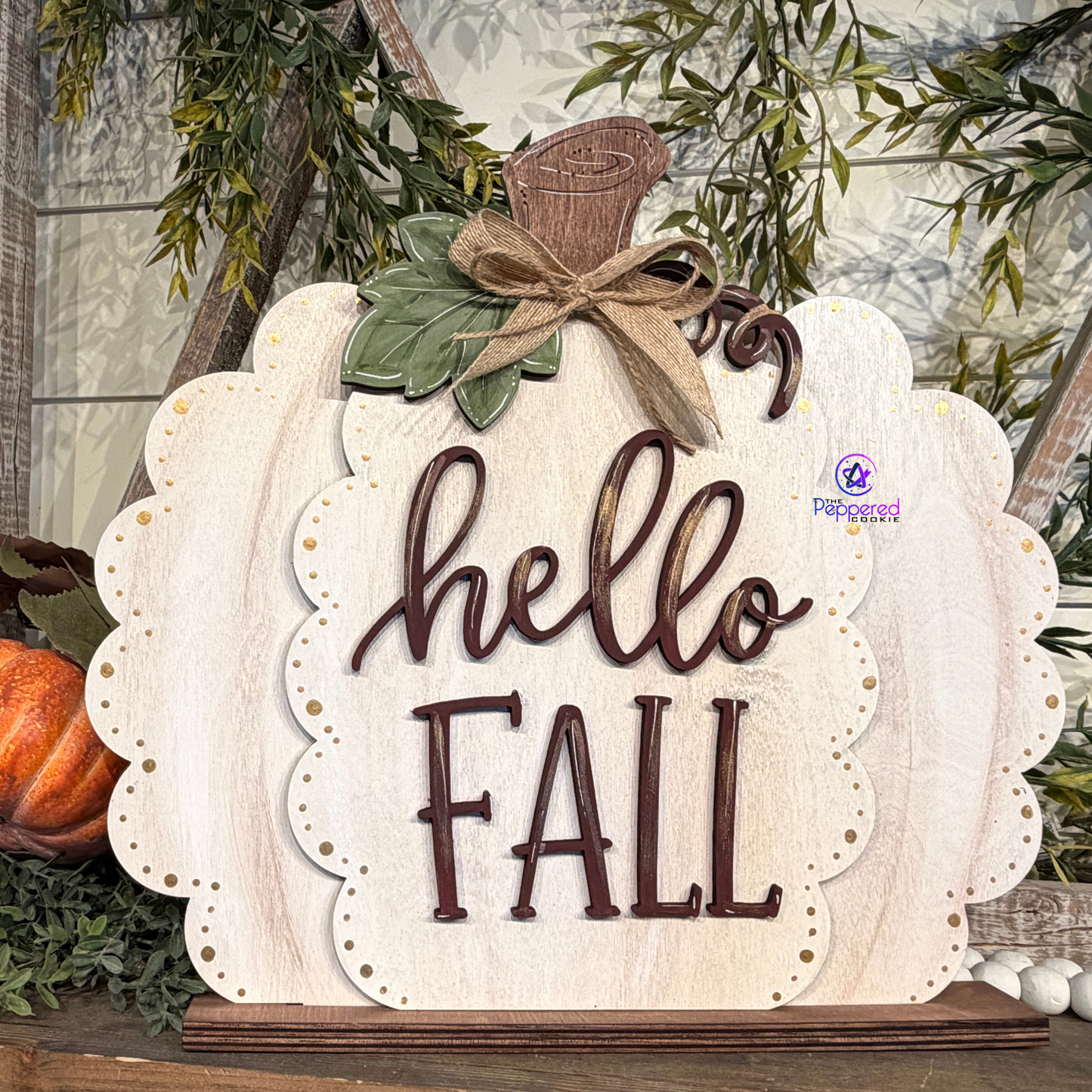 Shelf Sitter - Hello Fall Pumpkin Mini UNFINISHED