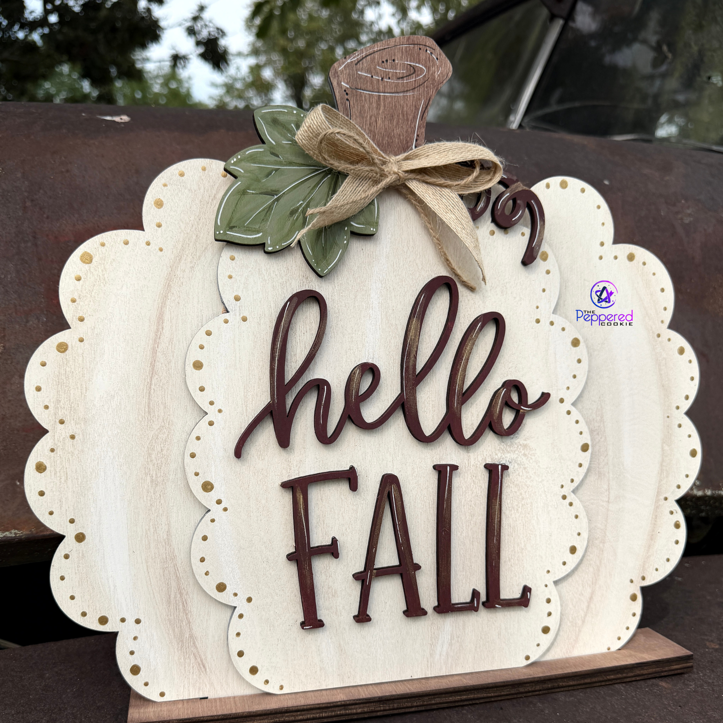 Shelf Sitter - Hello Fall Pumpkin Mini UNFINISHED
