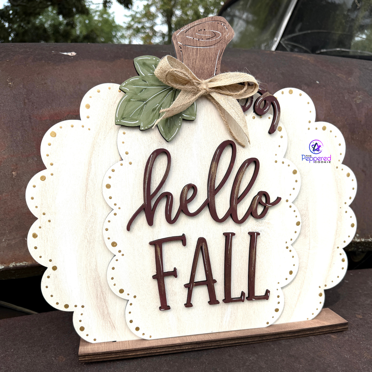 Shelf Sitter - Hello Fall Pumpkin Mini UNFINISHED