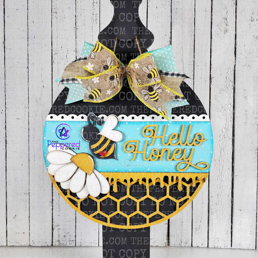 Door Hanger - Hello Honey UNFINISHED