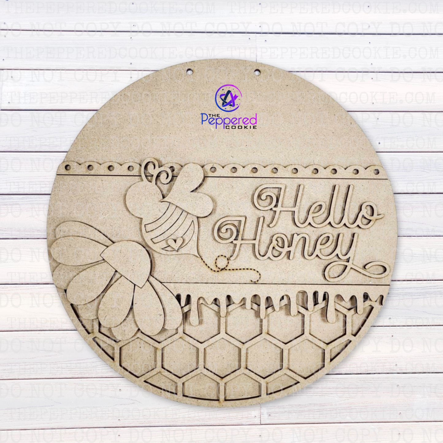 Door Hanger - Hello Honey UNFINISHED