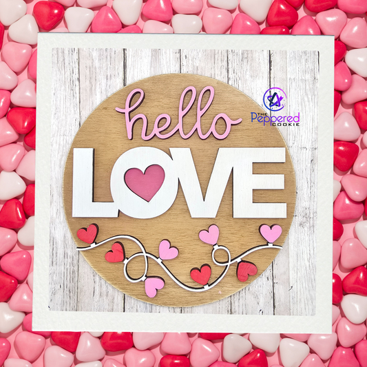 Door Hanger - Hello Love UNFINISHED