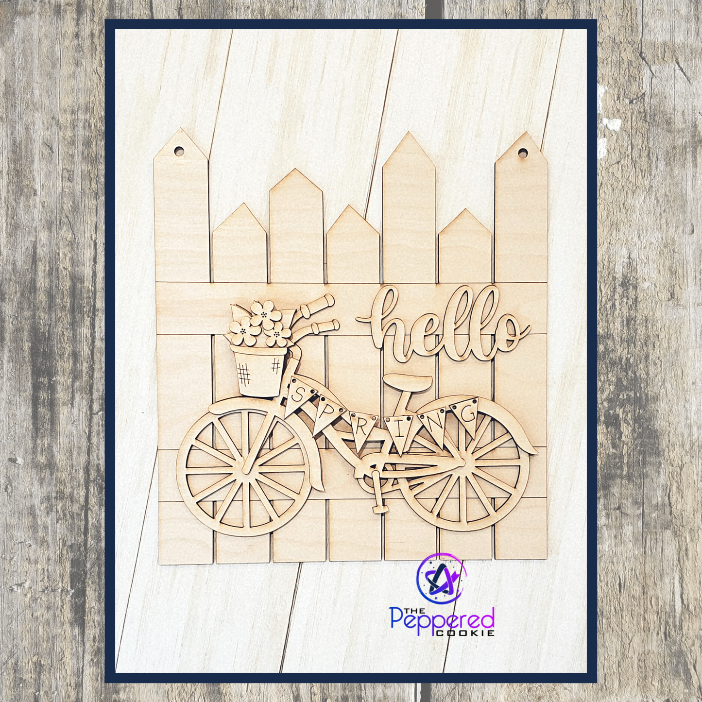 Home Decor - Hello Spring Bicycle UNFINISHED