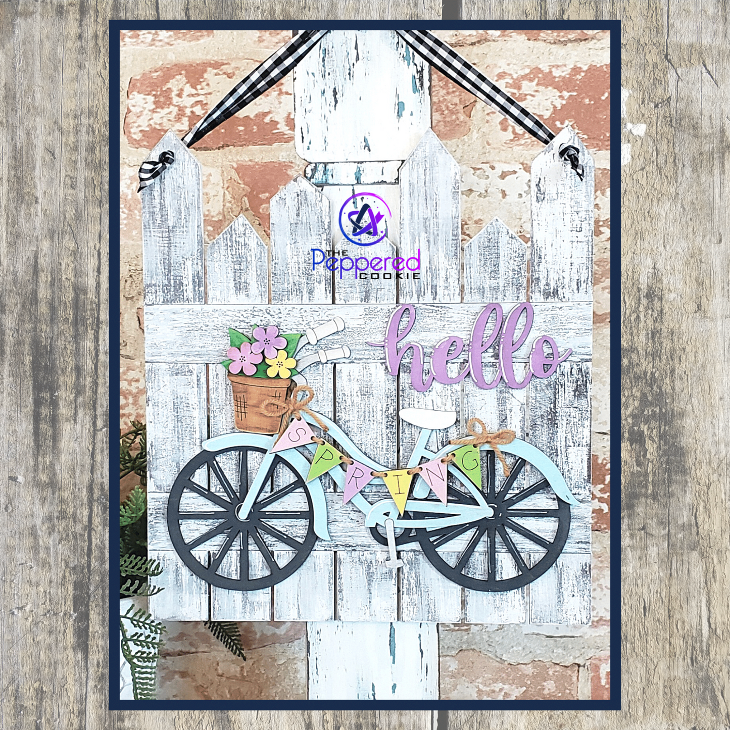 Home Decor - Hello Spring Bicycle UNFINISHED