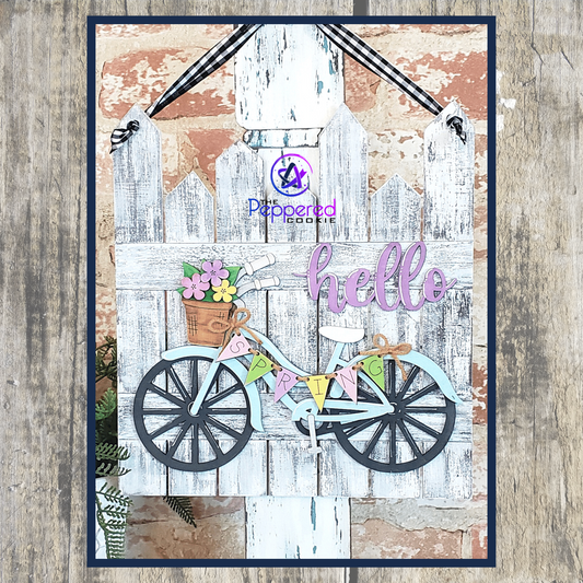 Home Decor - Hello Spring Bicycle UNFINISHED