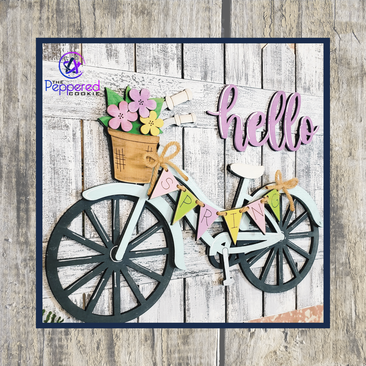 Home Decor - Hello Spring Bicycle UNFINISHED