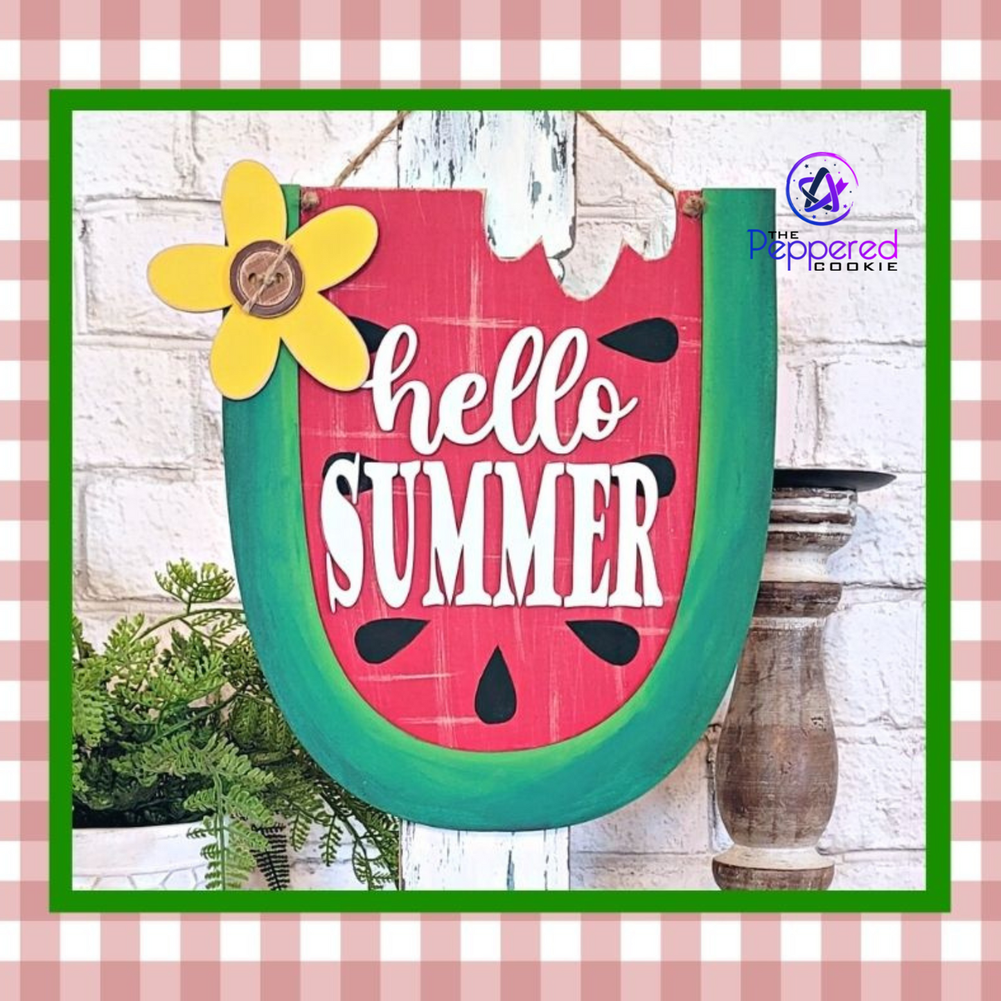 Home Decor - Hello Summer Watermelon UNFINISHED