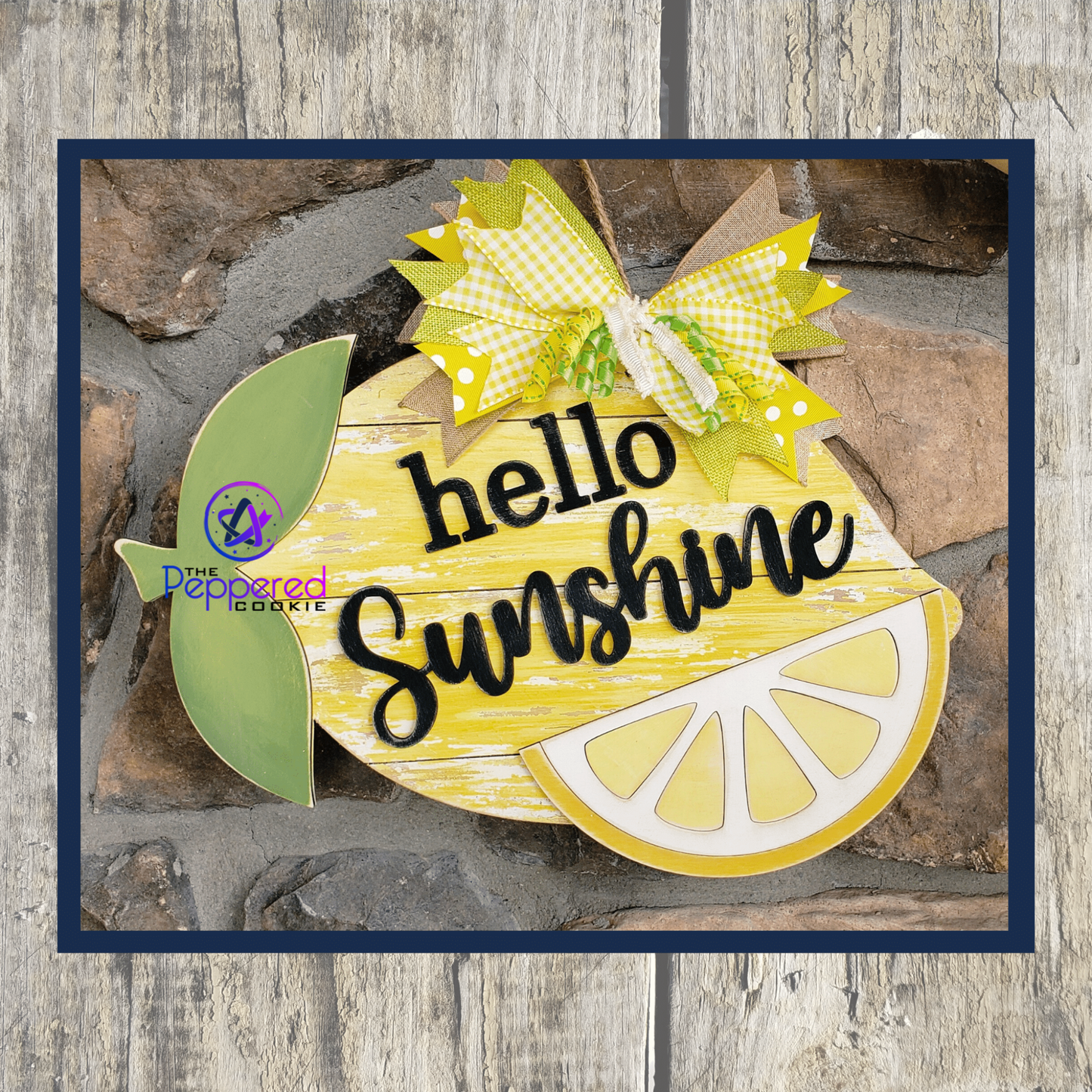 Door Hanger - Hello Sunshine Lemon UNFINISHED