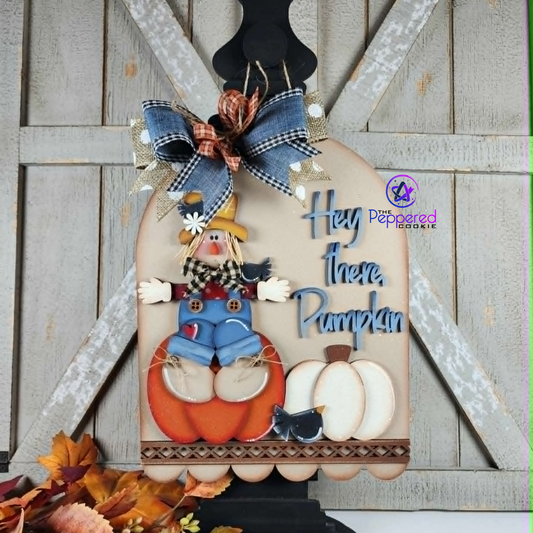 Door Hanger - Hey There Pumpkin UNFINISHED