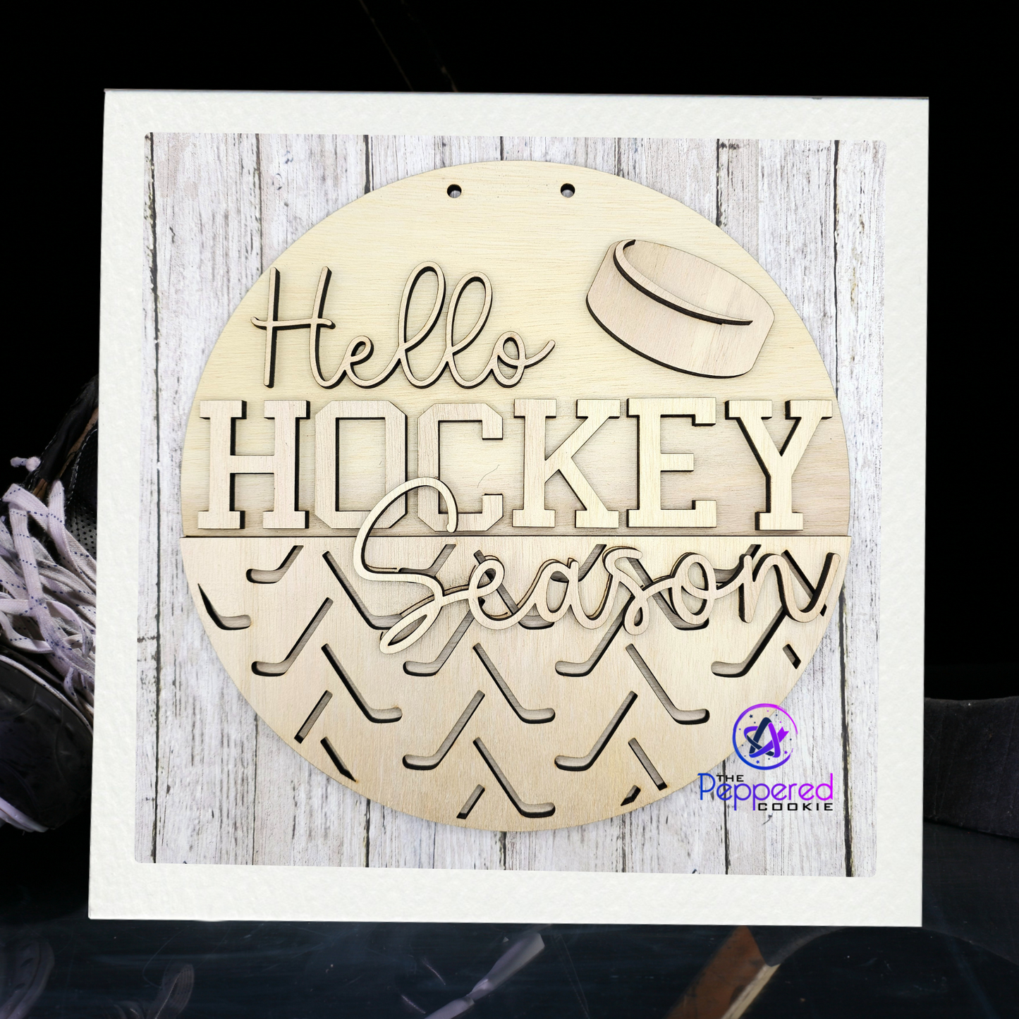 Door Hanger - Hello Hockey Season UNFINISHED