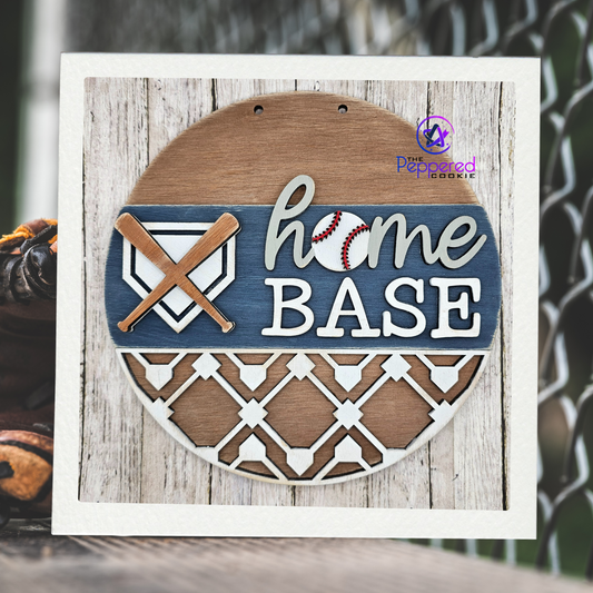 Door Hanger - Baseball Home Base UNFINISHED