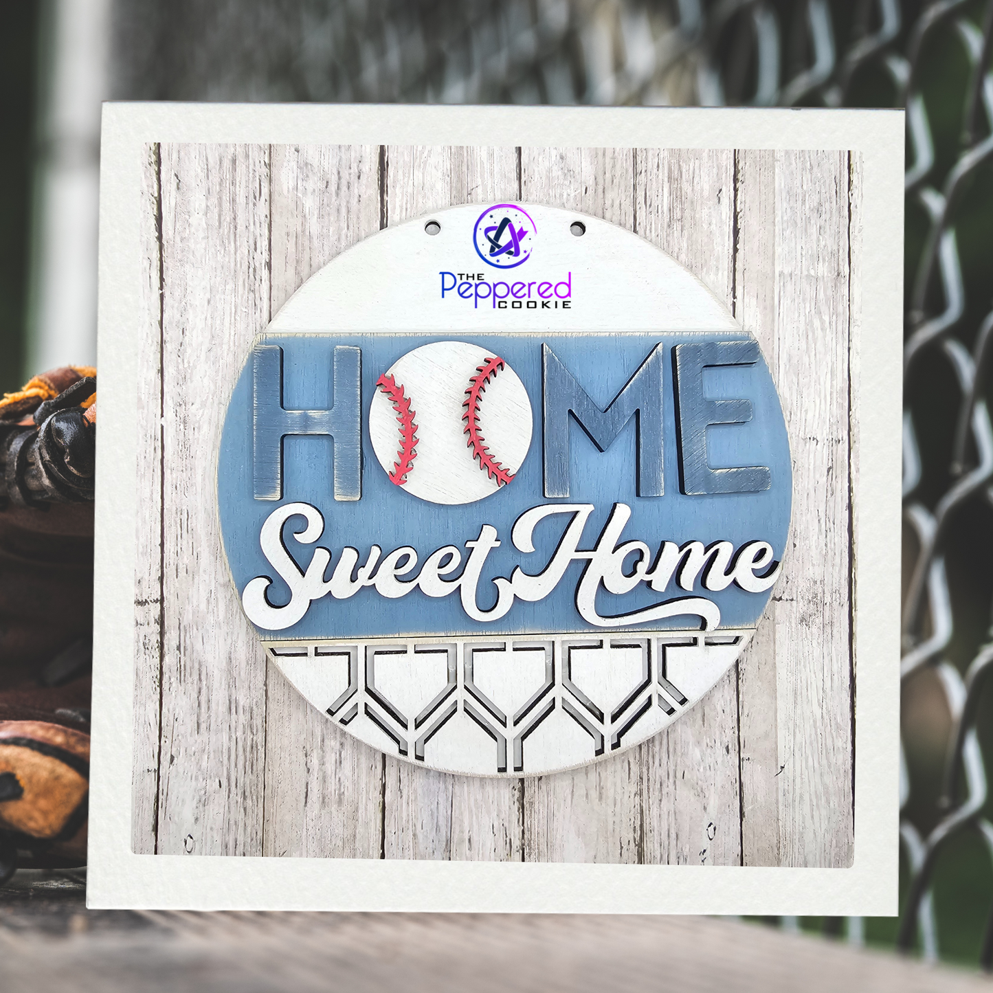 Door Hanger - Home Sweet Home Baseball UNFINISHED