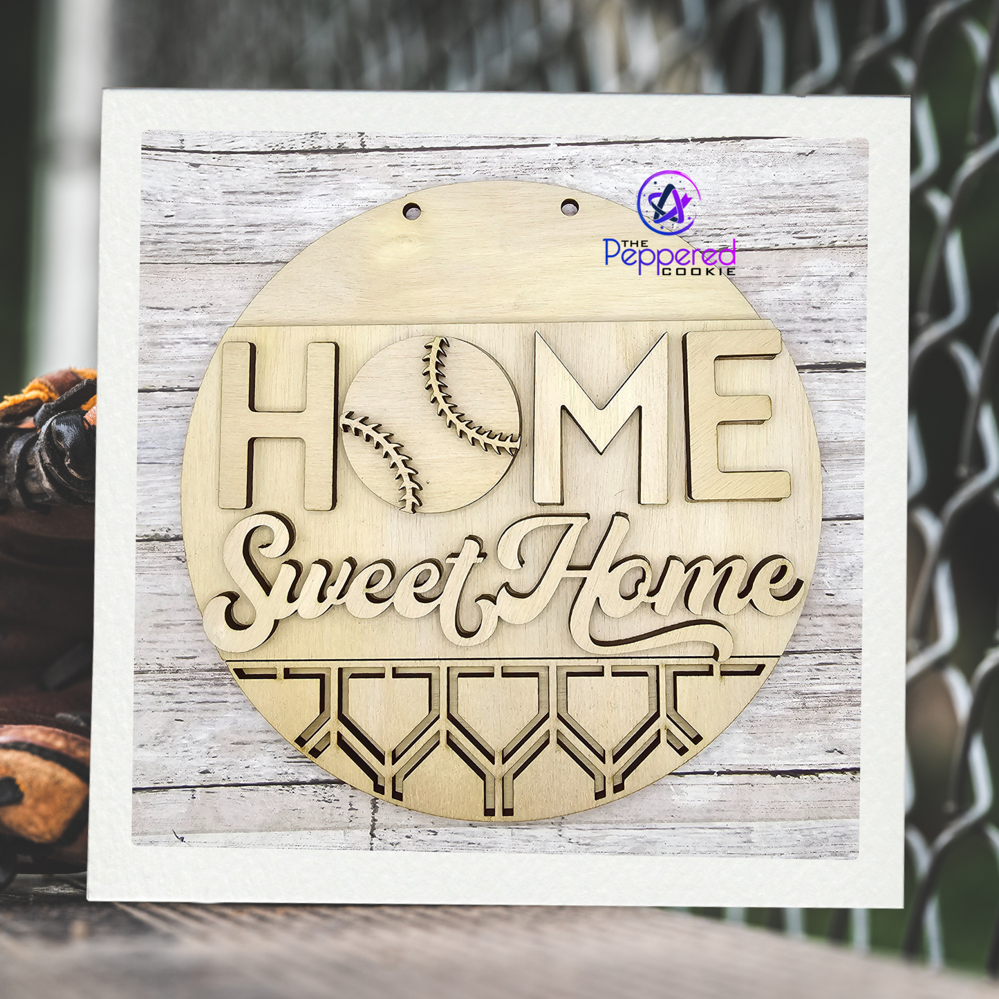 Door Hanger - Home Sweet Home Baseball UNFINISHED