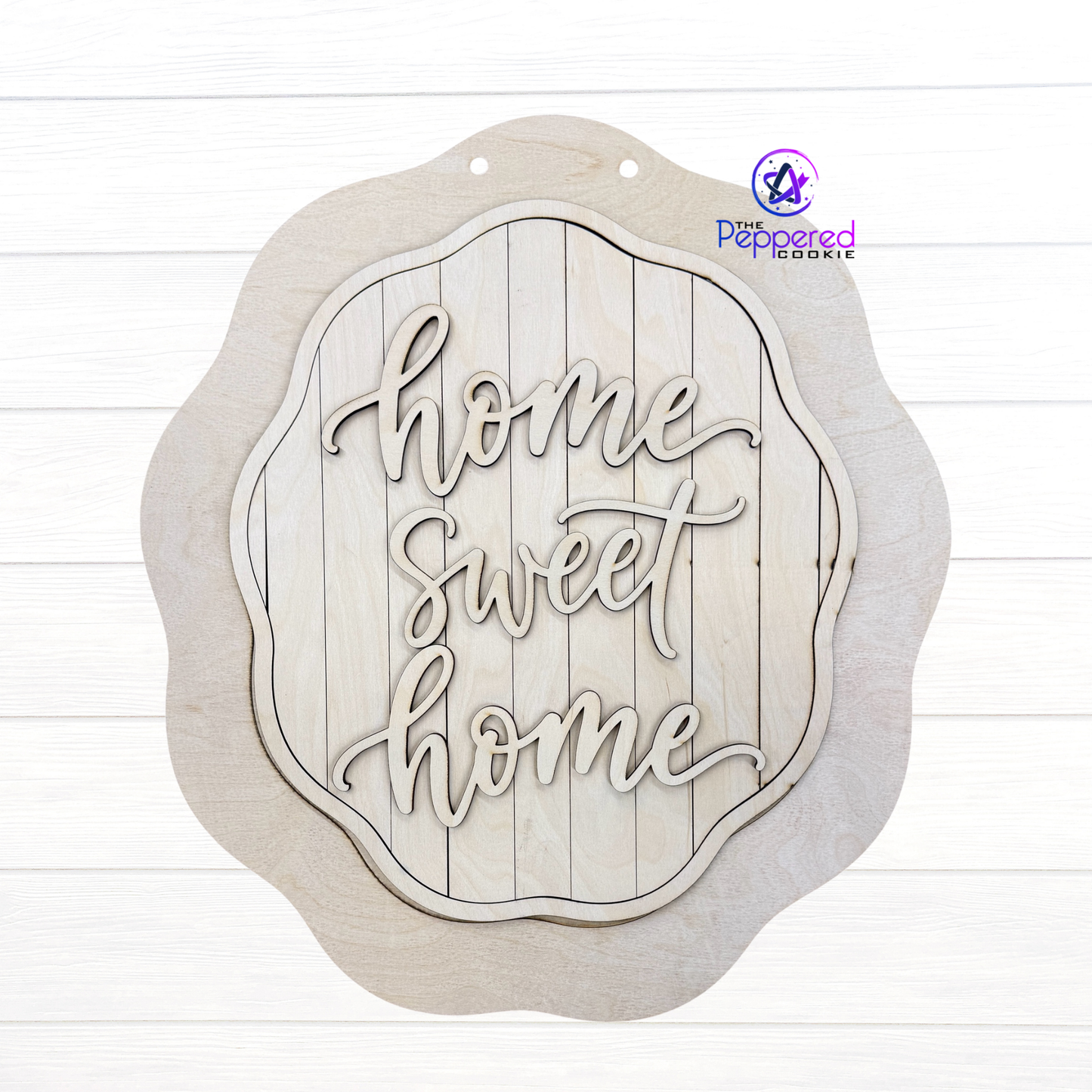 Door Hanger - Home Sweet Home Wavy UNFINISHED