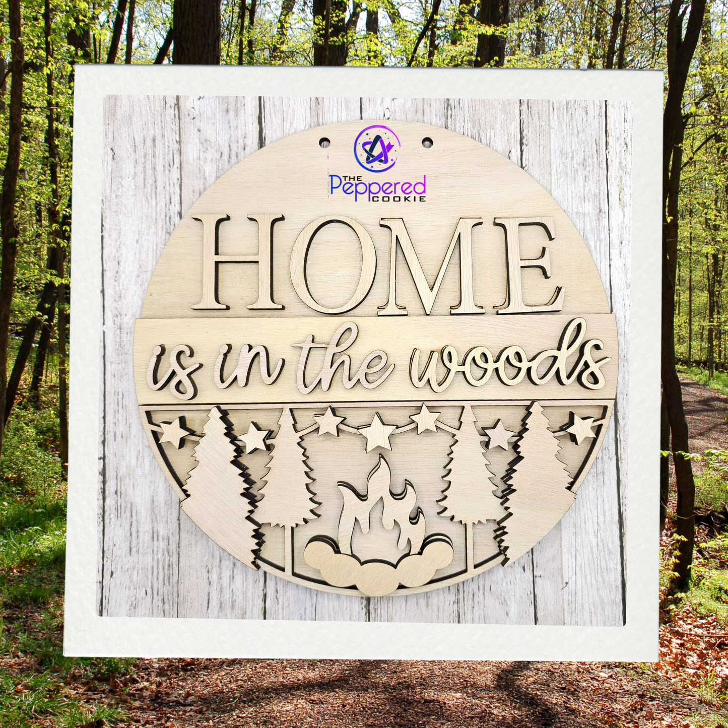 Door Hanger - Home is in the Woods UNFINISHED