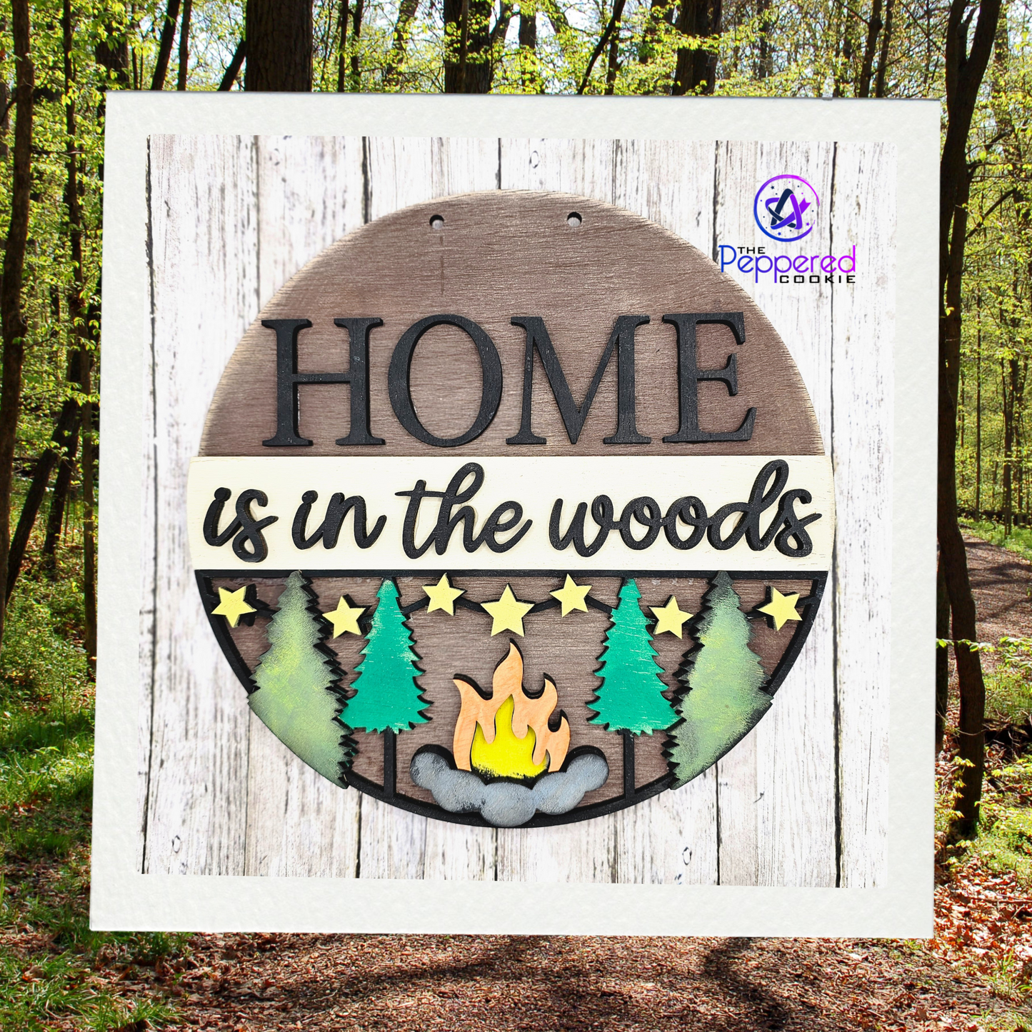 Door Hanger - Home is in the Woods UNFINISHED