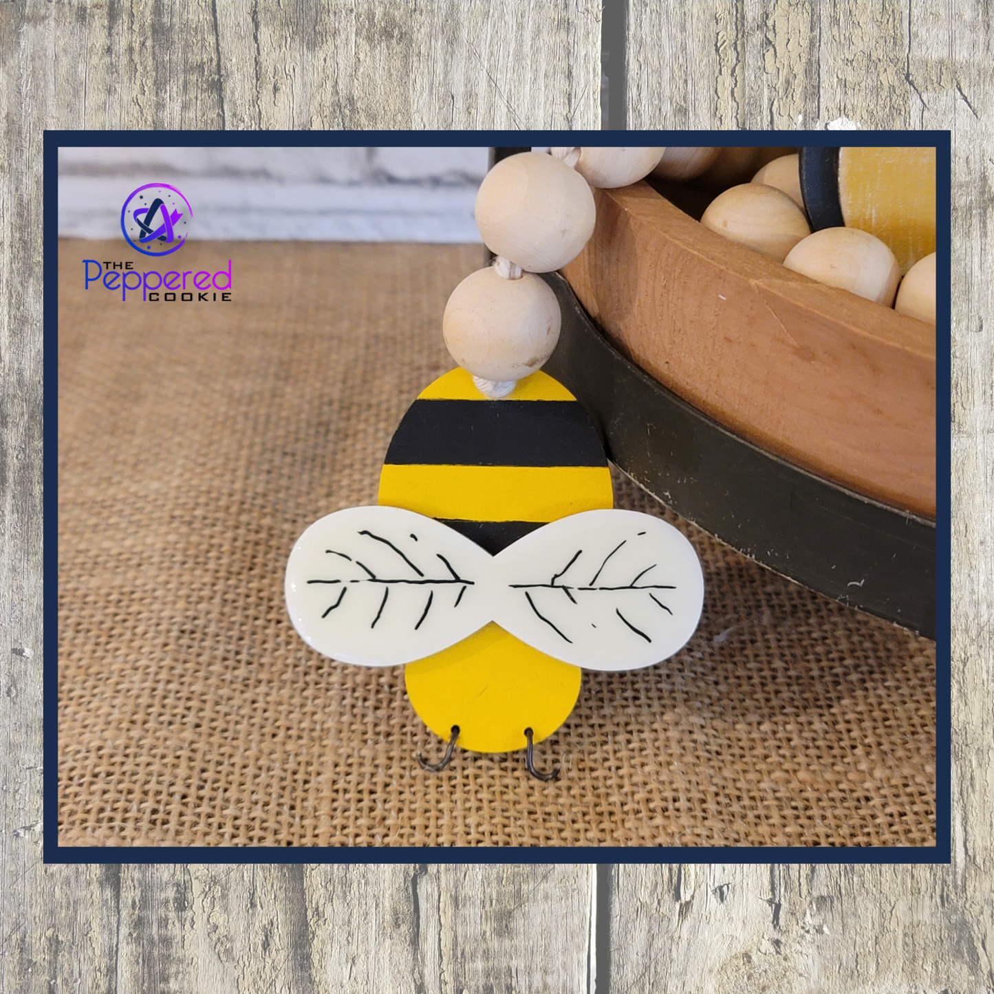 Tiered Tray Decor - Honey Bee Set UNFINISHED