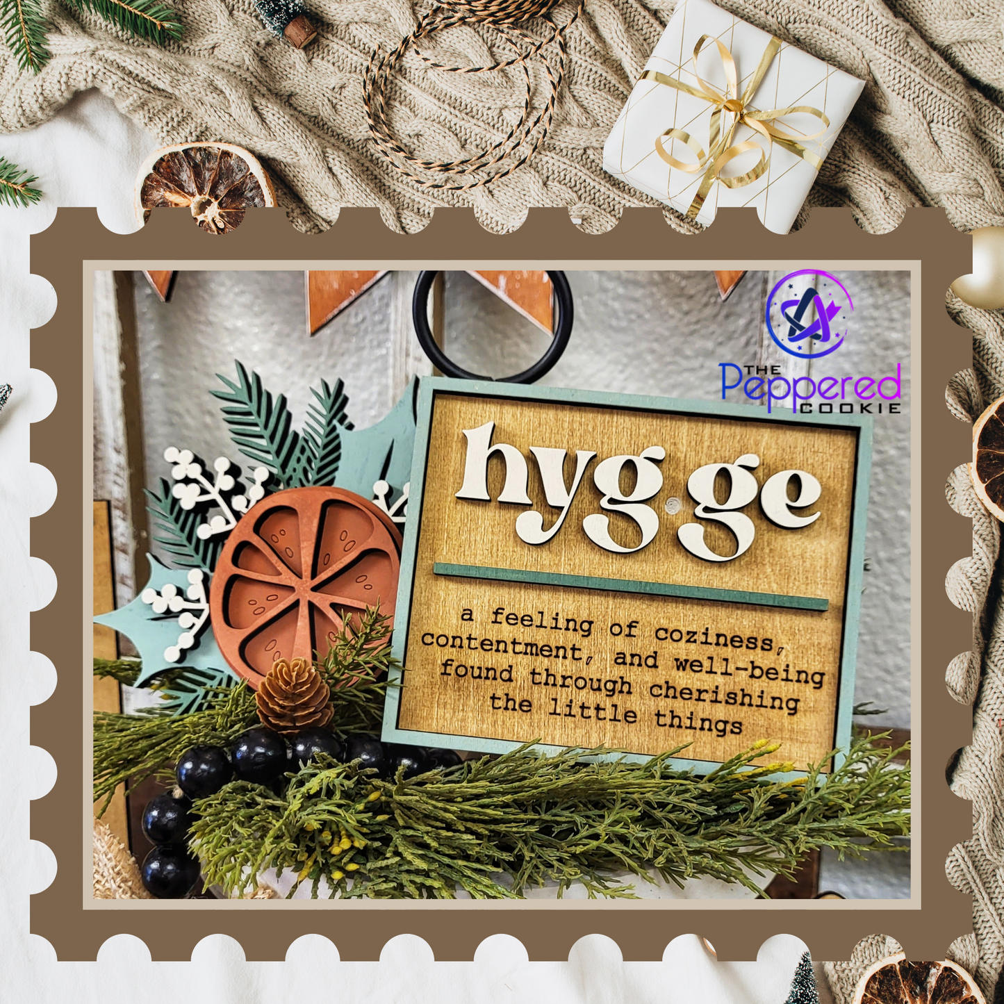 Tiered Tray Decor - Hygge Holiday Set UNFINISHED