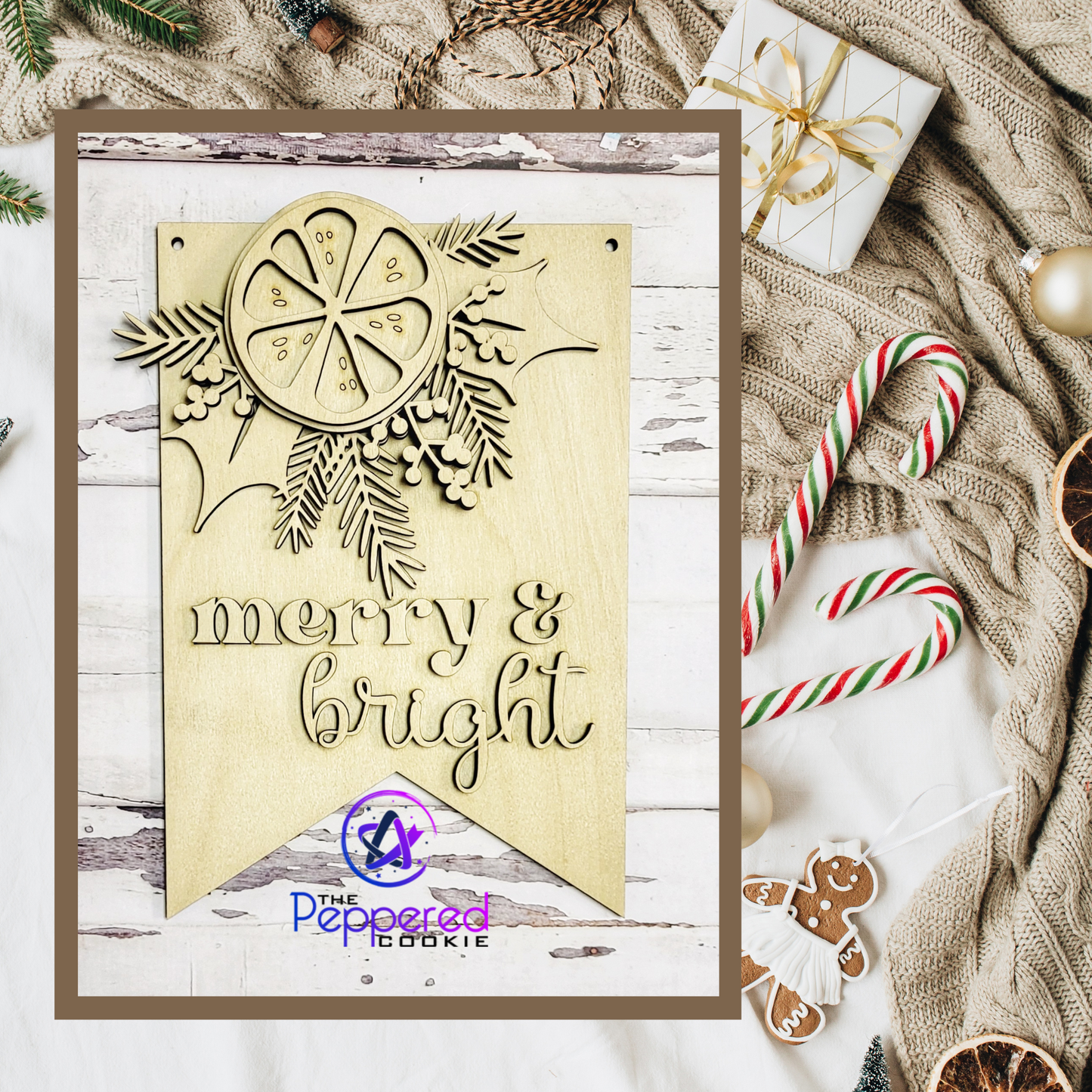 Home Decor - Hygge Merry and Bright Sign UNFINISHED