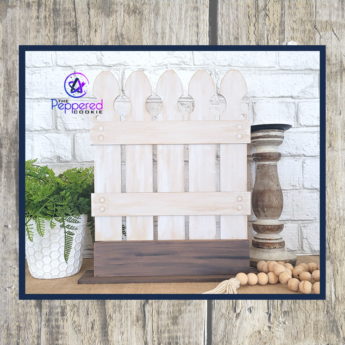 Shelf Sitter - Interchangeable Picket Fence UNFINISHED