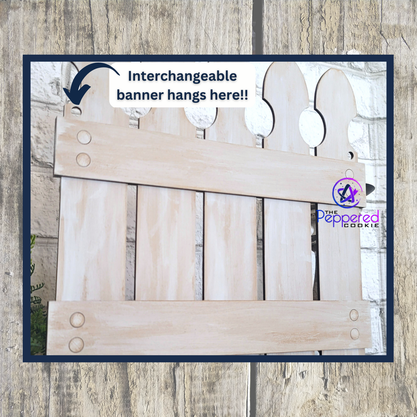 Shelf Sitter - Interchangeable Picket Fence UNFINISHED