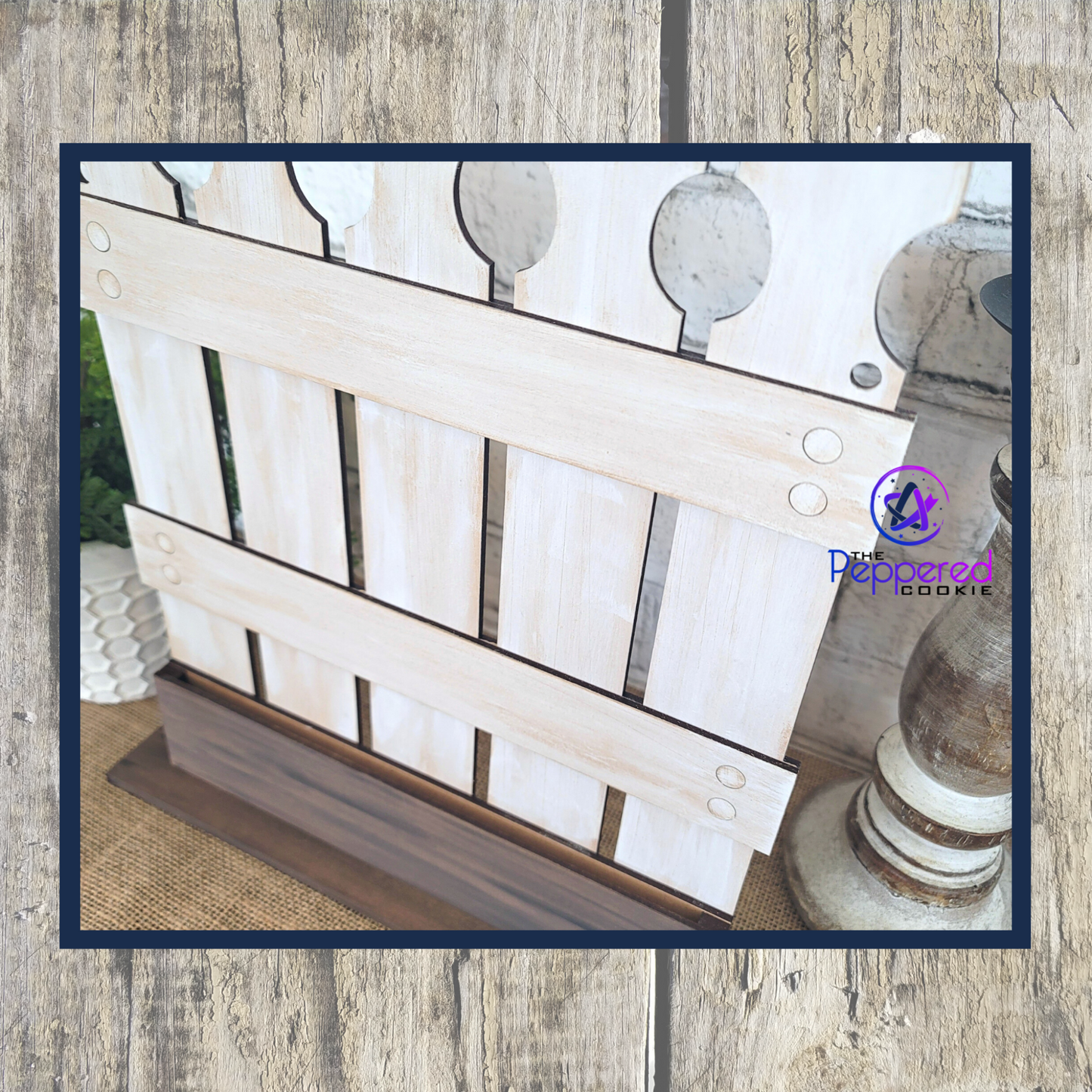 Shelf Sitter - Interchangeable Picket Fence UNFINISHED