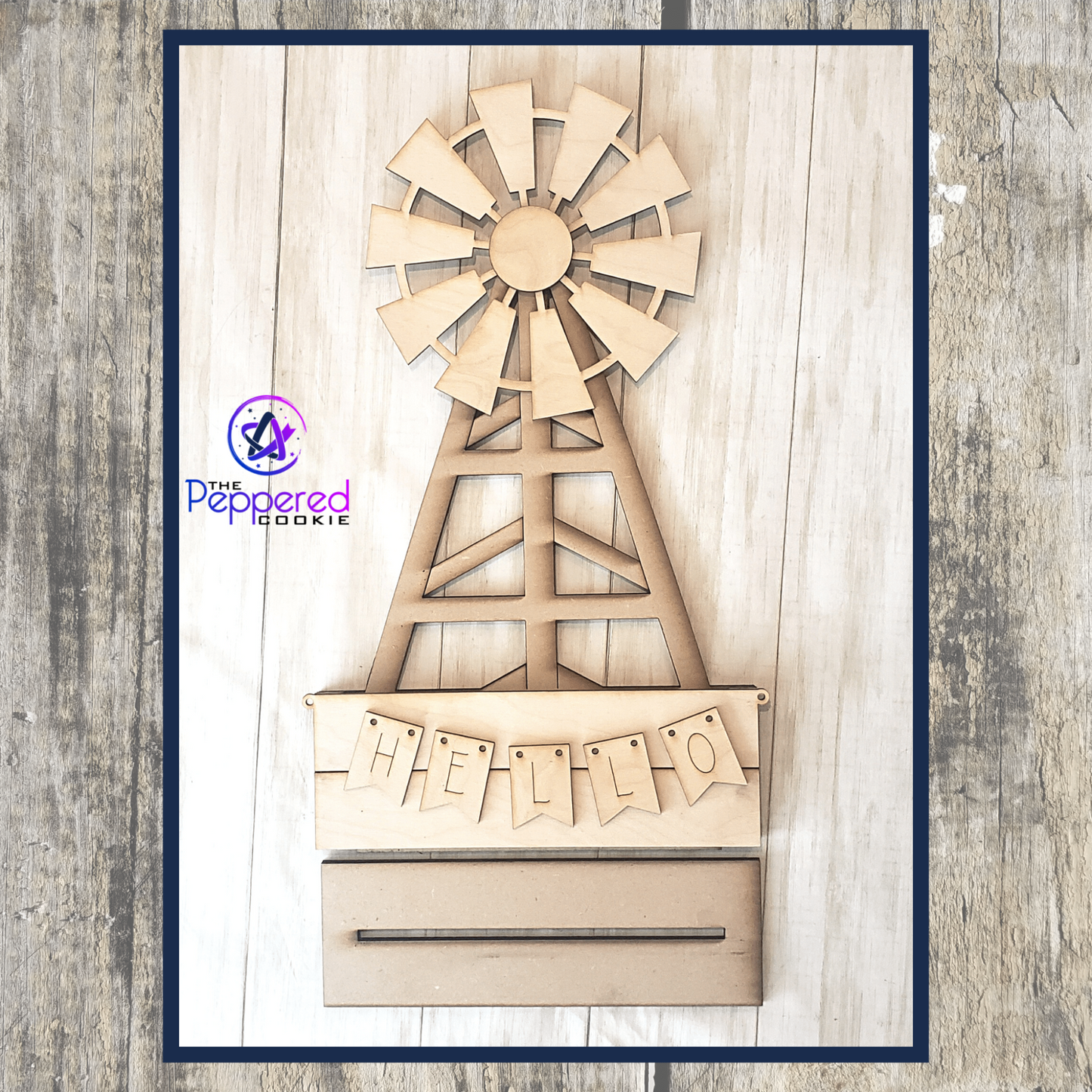 Shelf Sitter - Interchangeable Windmill UNFINISHED