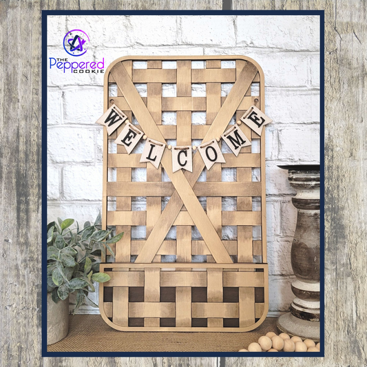 Shelf Sitter - Interchangeable Woven Basket UNFINISHED