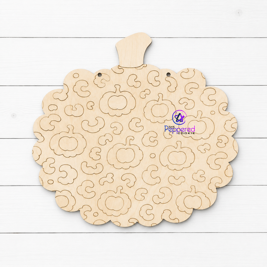 Door Hanger - Leopard Pumpkin UNFINISHED