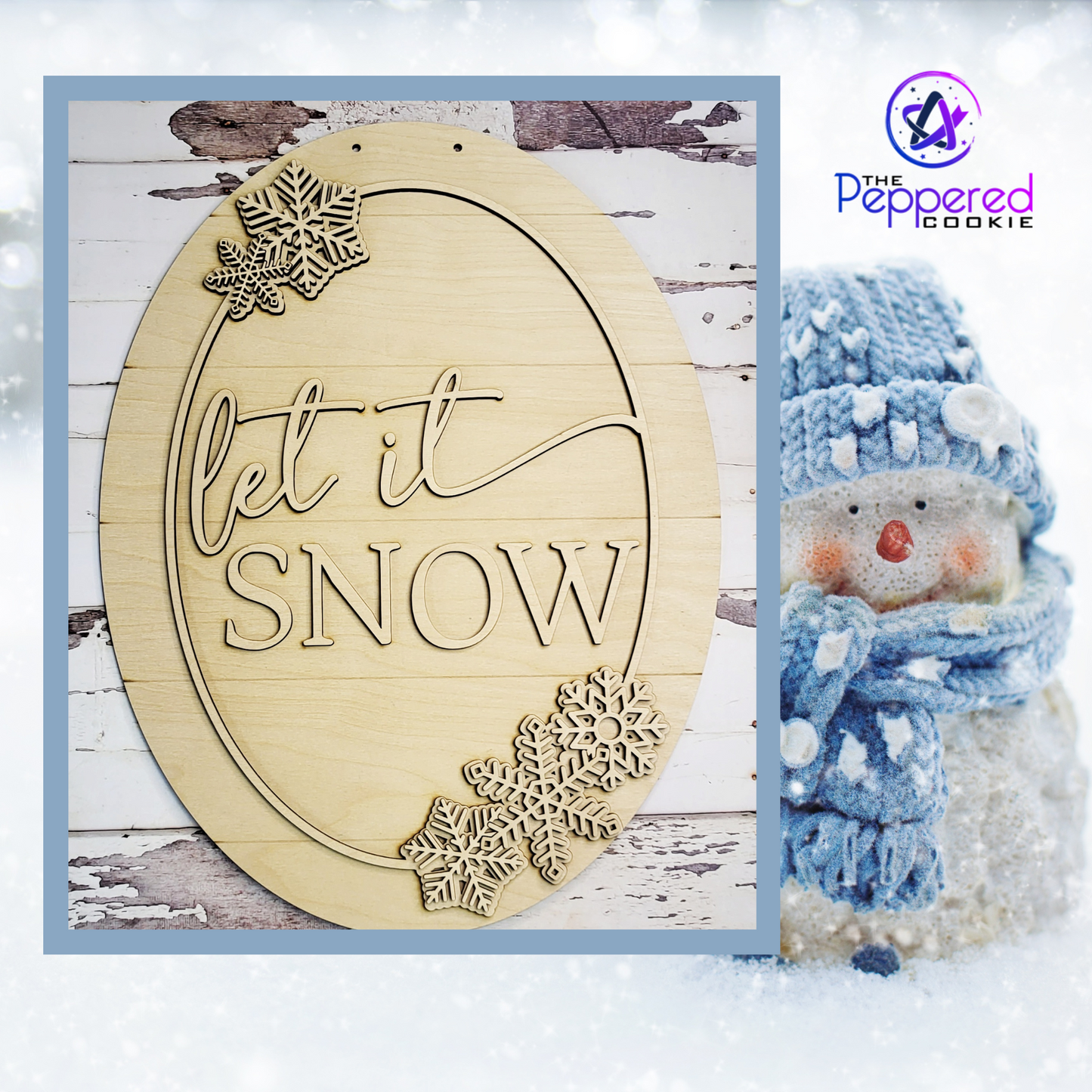 Door Hanger - Let It Snow UNFINISHED