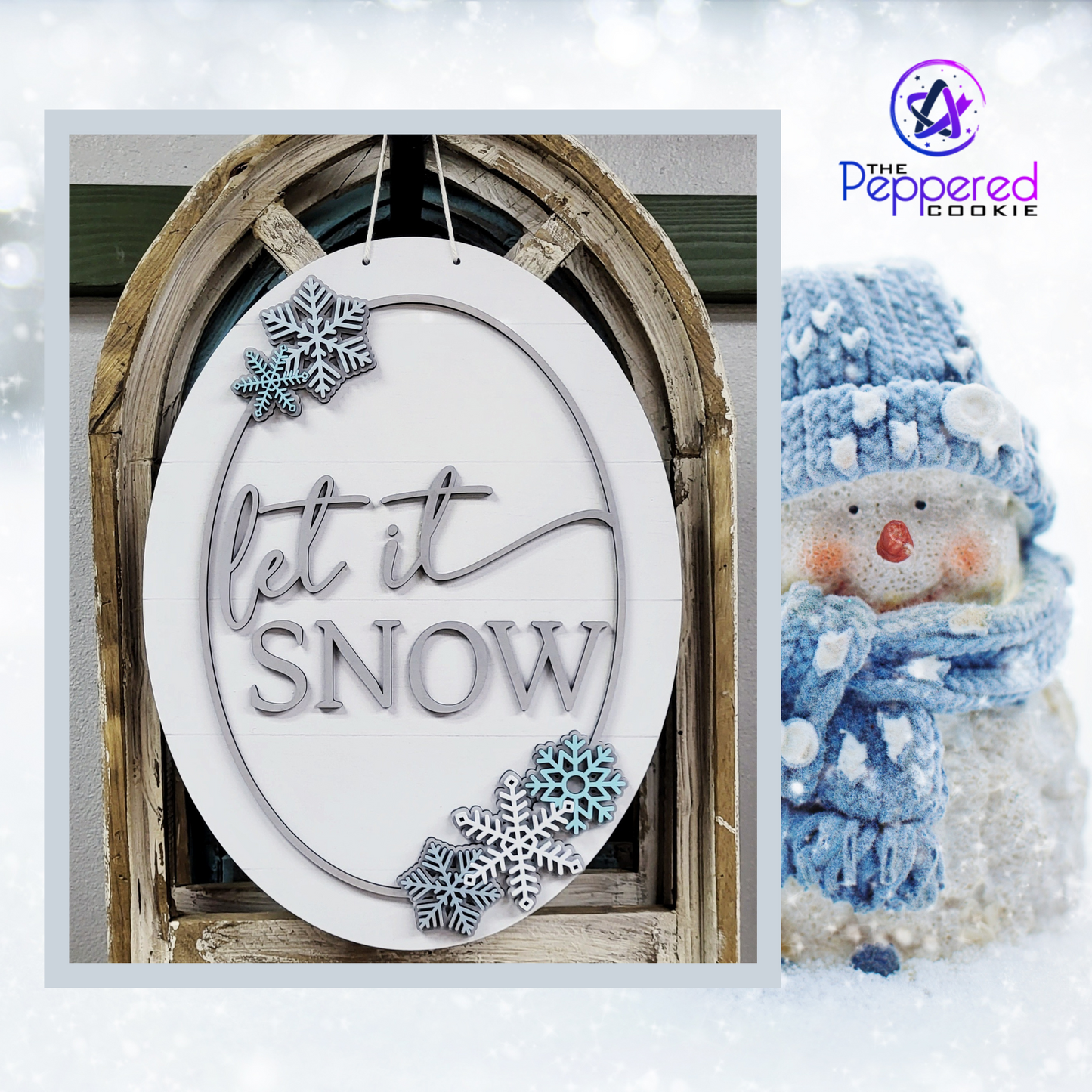 Door Hanger - Let It Snow UNFINISHED