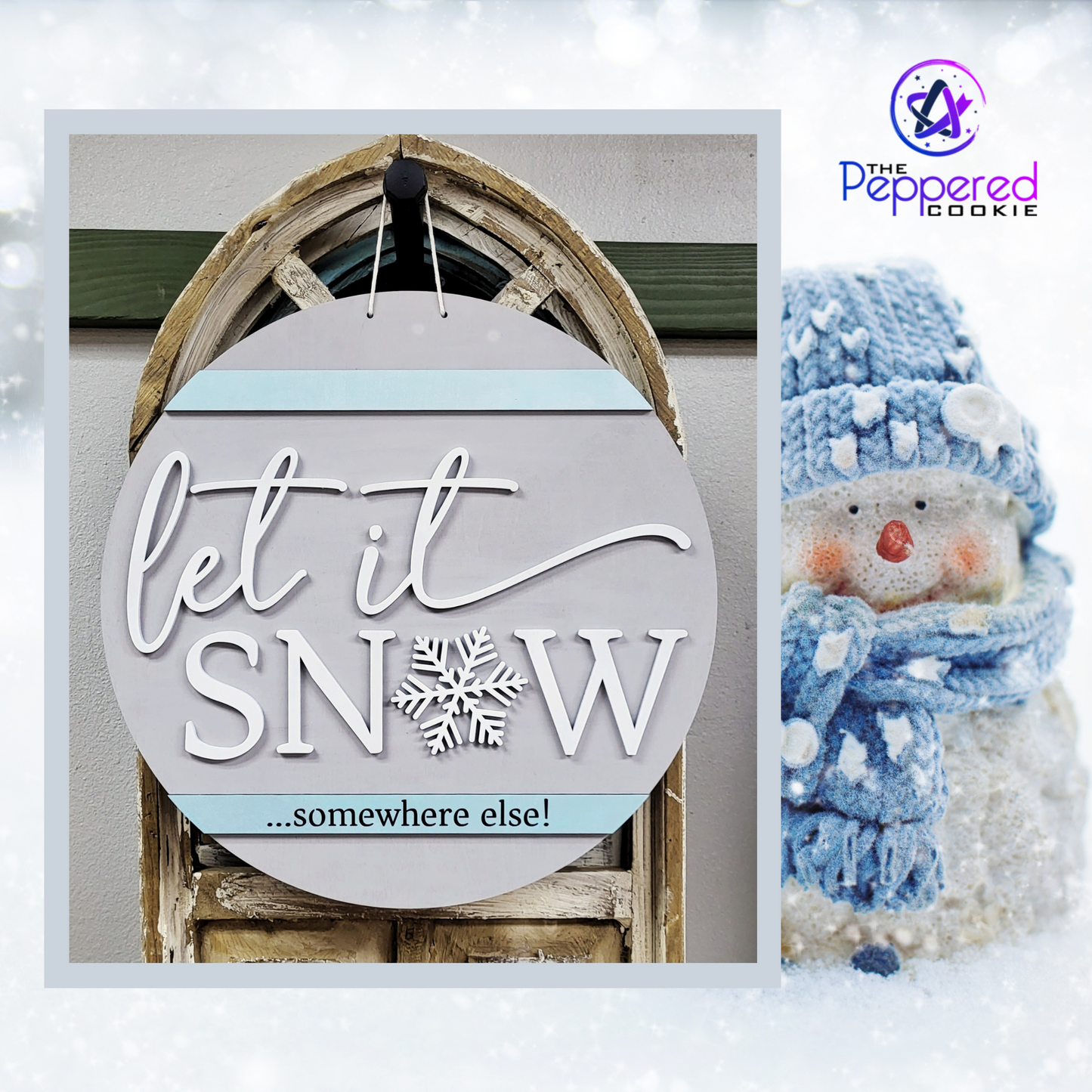 Door Hanger - Let It Snow UNFINISHED