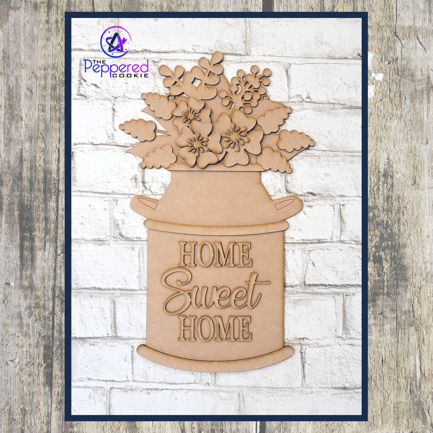 Home Decor - Milk Bucket Home Sweet Home UNFINISHED